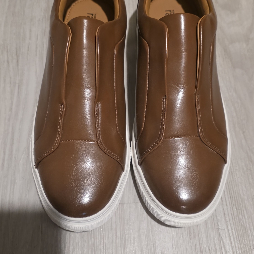 Elegant Tan Leather Slip-On Loafers for Men
